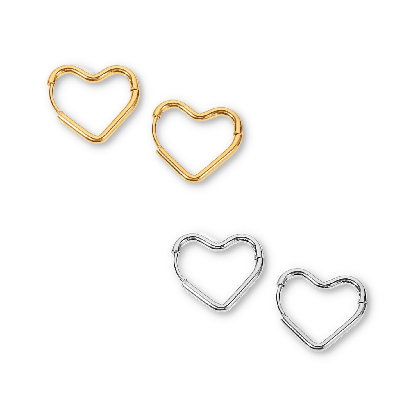 Boucles D’oreilles - Cœur - Argent