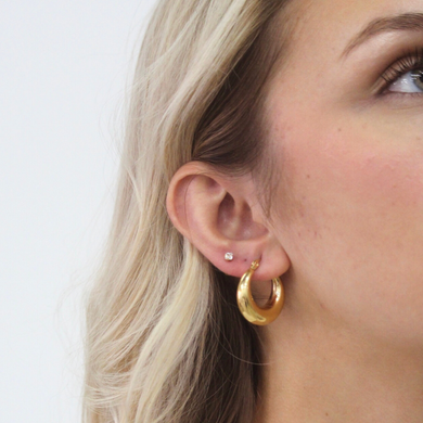 Boucles D’oreilles - Anneaux Iconiques - Or