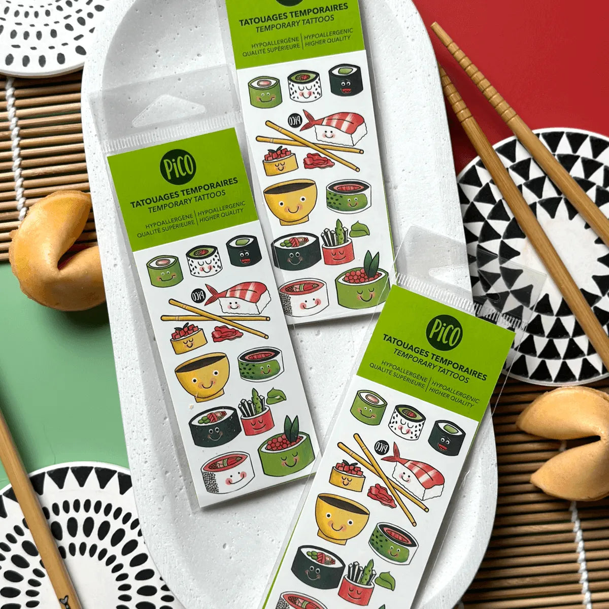 Tatouages Temporaires - Les Minis Sushis