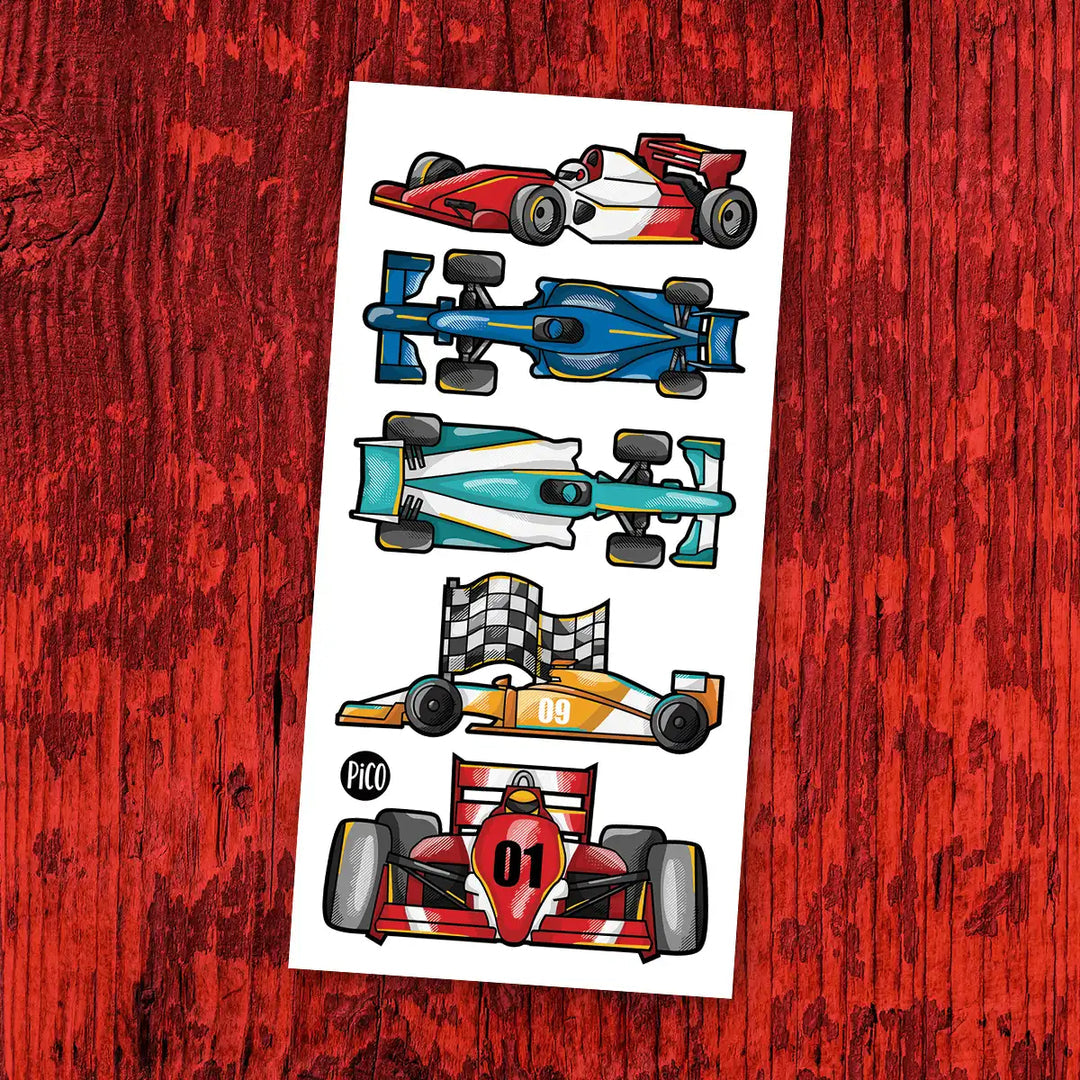 Tatouages Temporaires - La Course Automobile