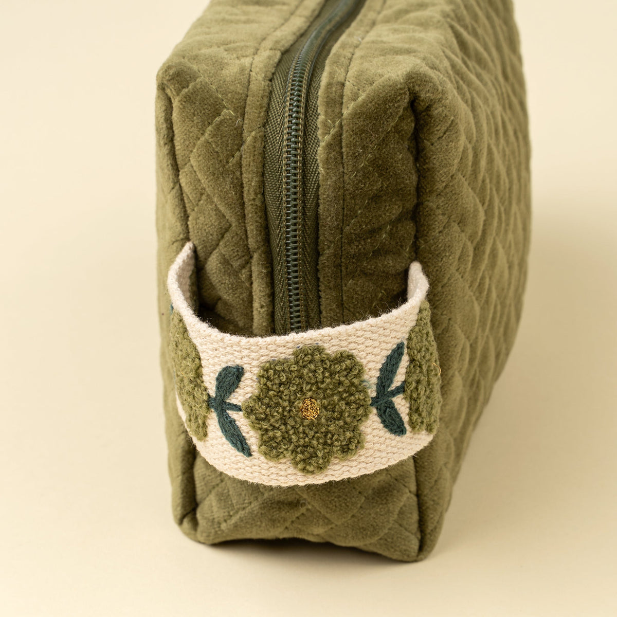 Trousse En Velour - Vert