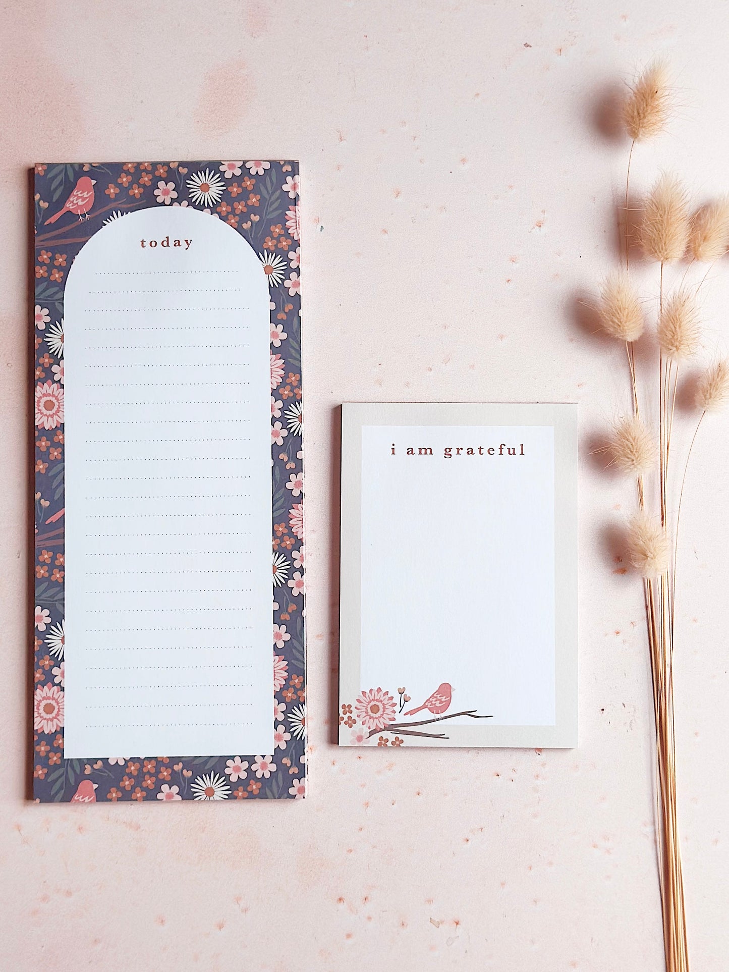 Bloc-Notes - Ensemble De 2 - Oiseaux & Fleurs