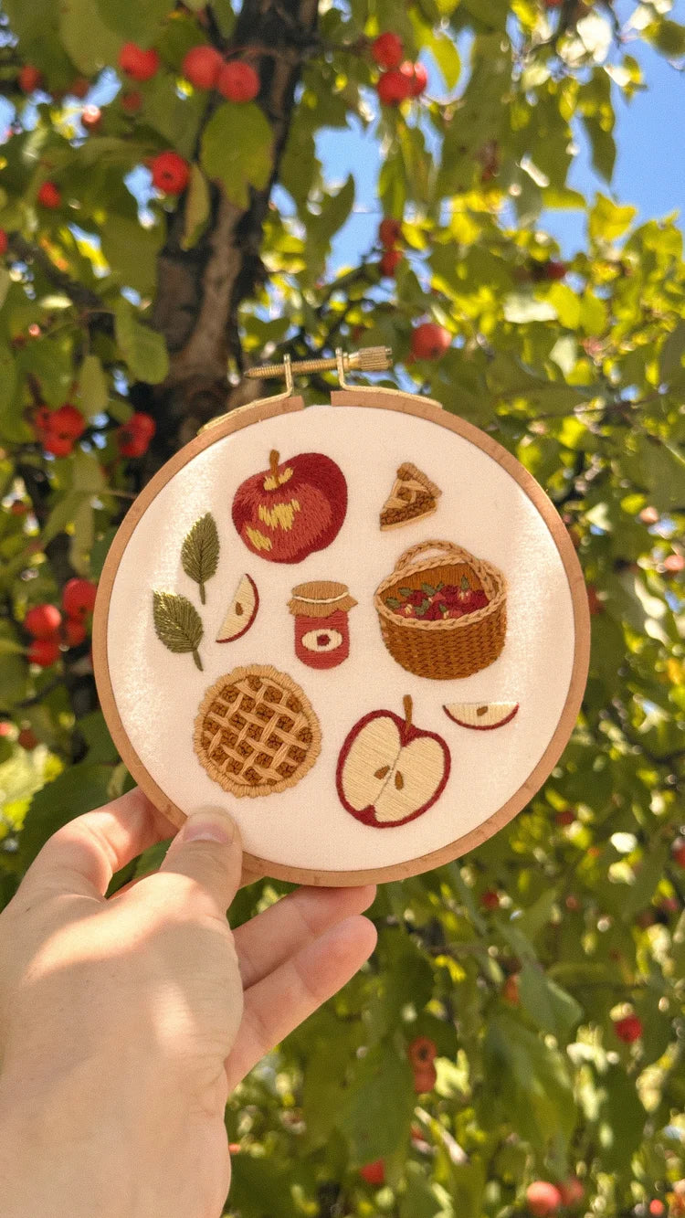 Kit De Broderie D.I.Y - Le Temps Des Pommes