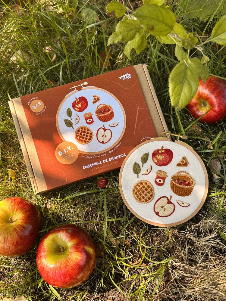 Kit De Broderie D.I.Y - Le Temps Des Pommes
