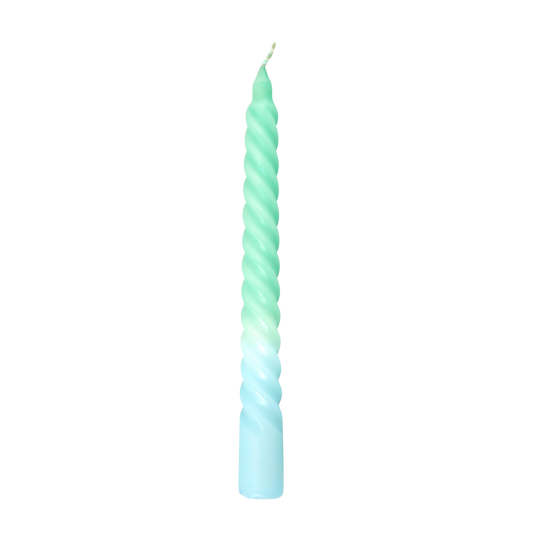 Bougie Twist - Bleu & Vert