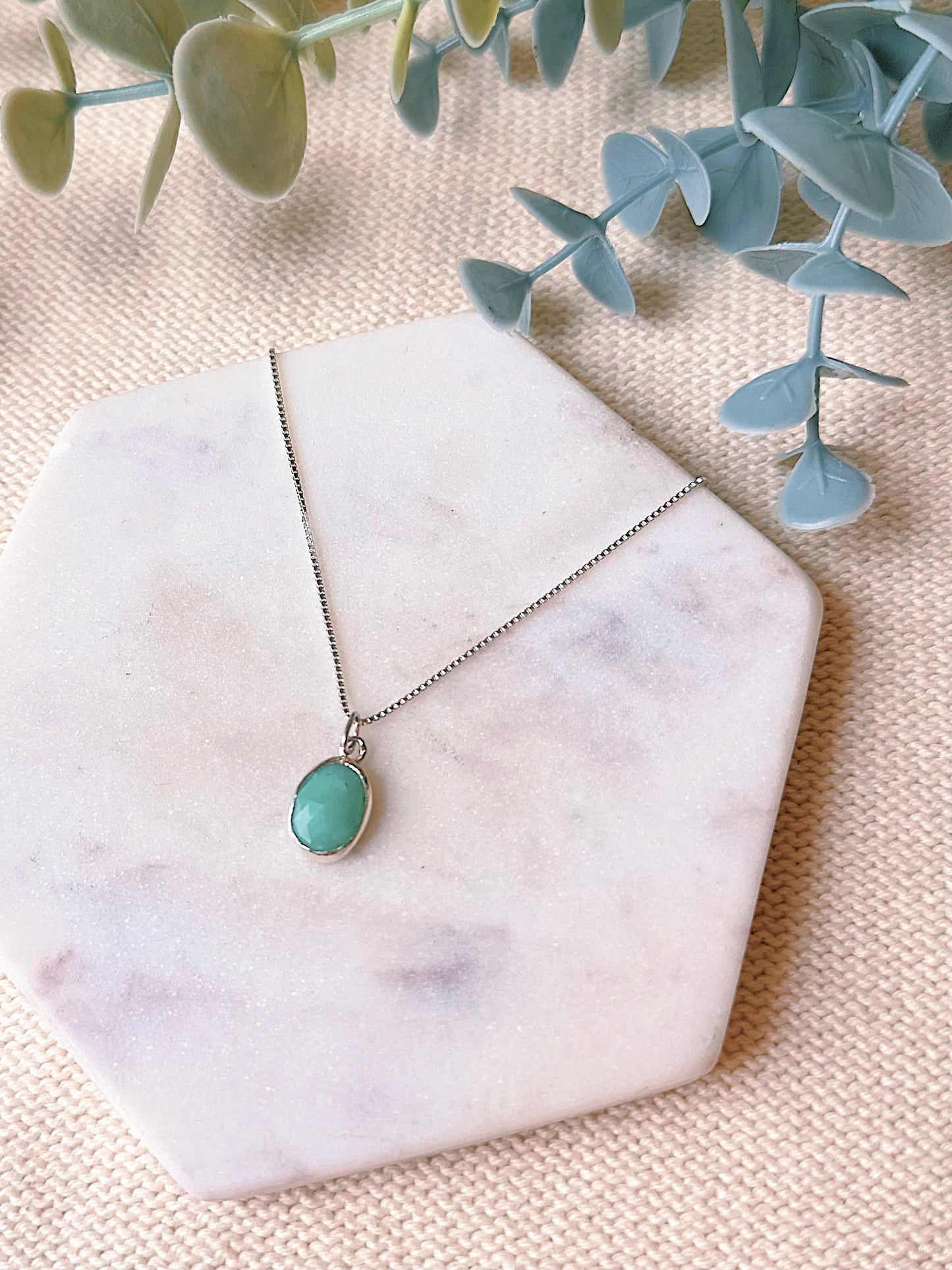 Collier - Chrysoprase Verte