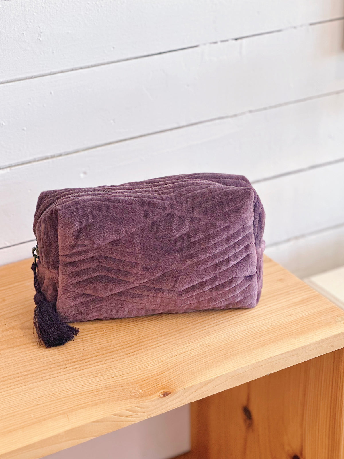 Trousse En Velours - Figue