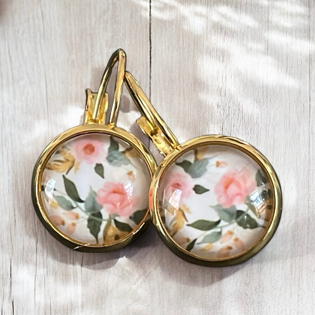 Dormeuses - Fleuri Rose