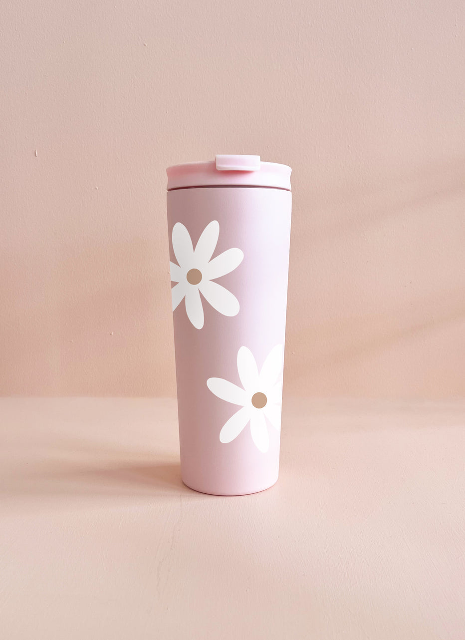 Gobelet 24oz - Rose - Marguerites
