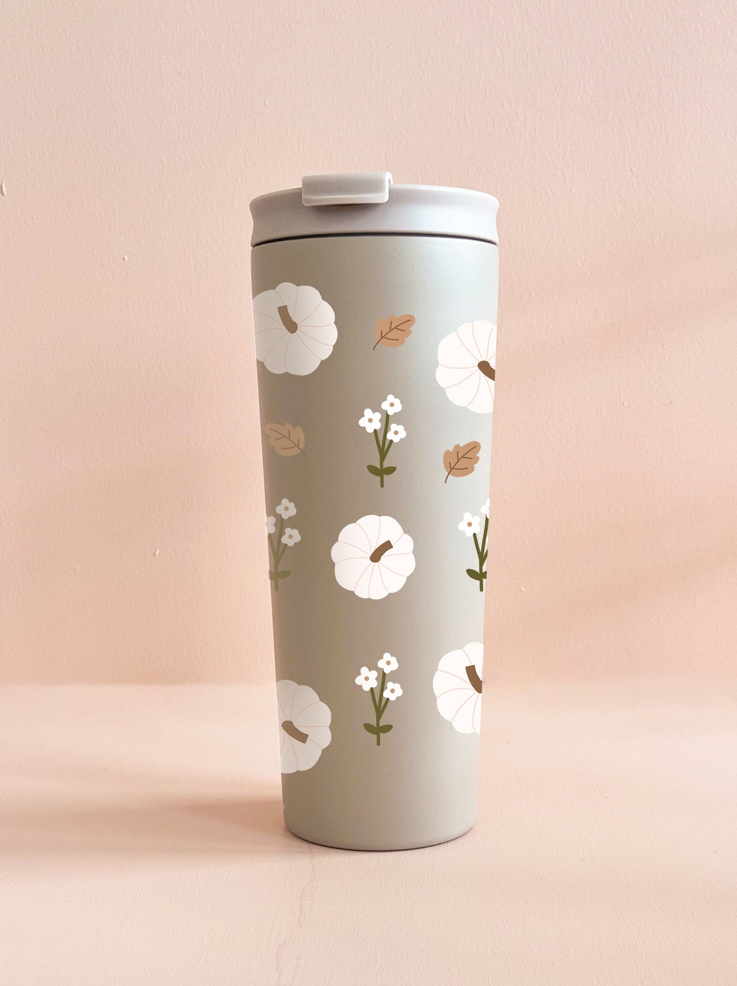 Gobelet 24oz - Greige - Citrouilles Blanches