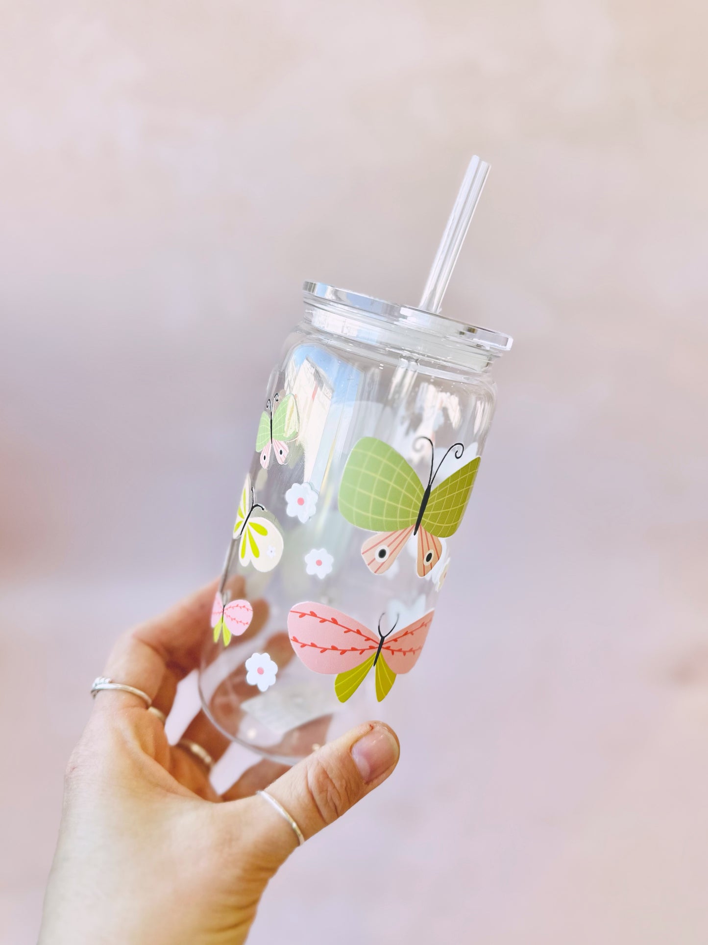 Verre À Paille - Plastique - Papillons