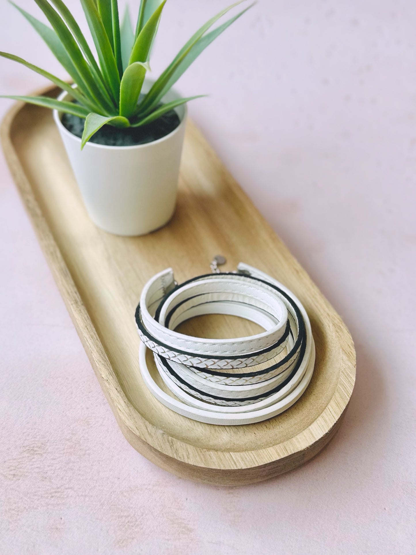Bracelet Cuir - Blanc