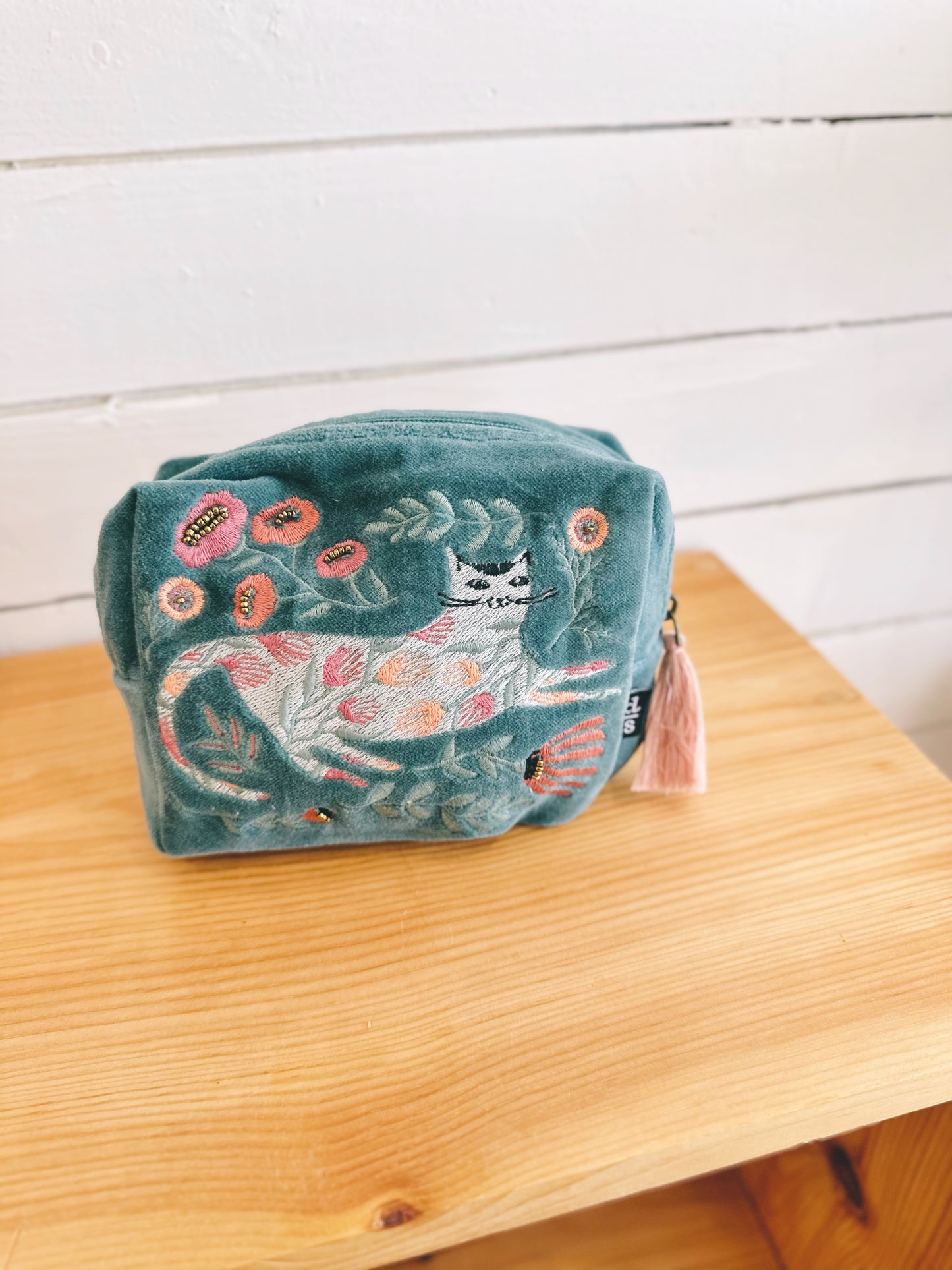 Trousse Brodée - Chat