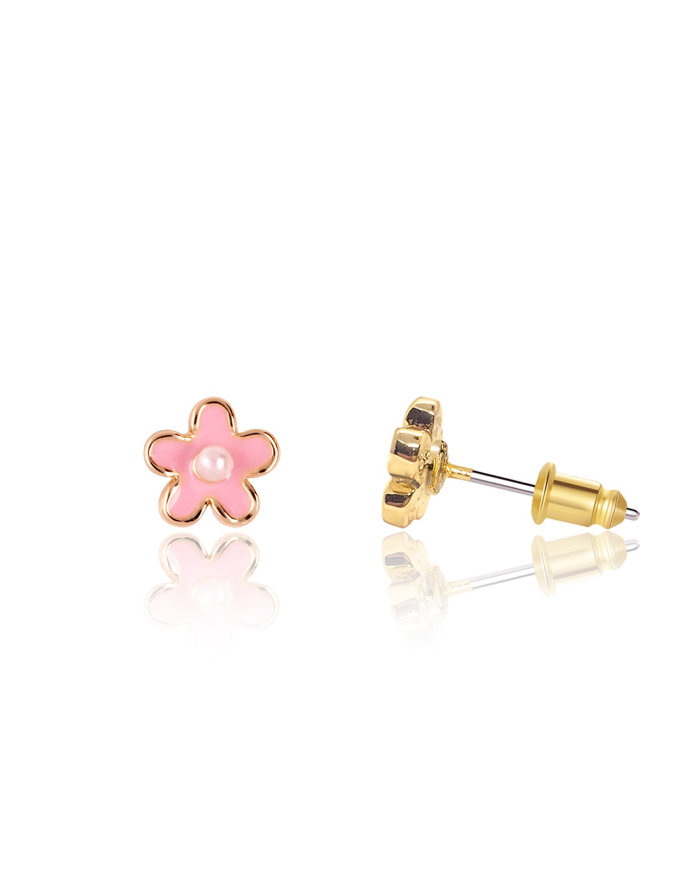 Boucles D'oreilles - Fleurs Roses