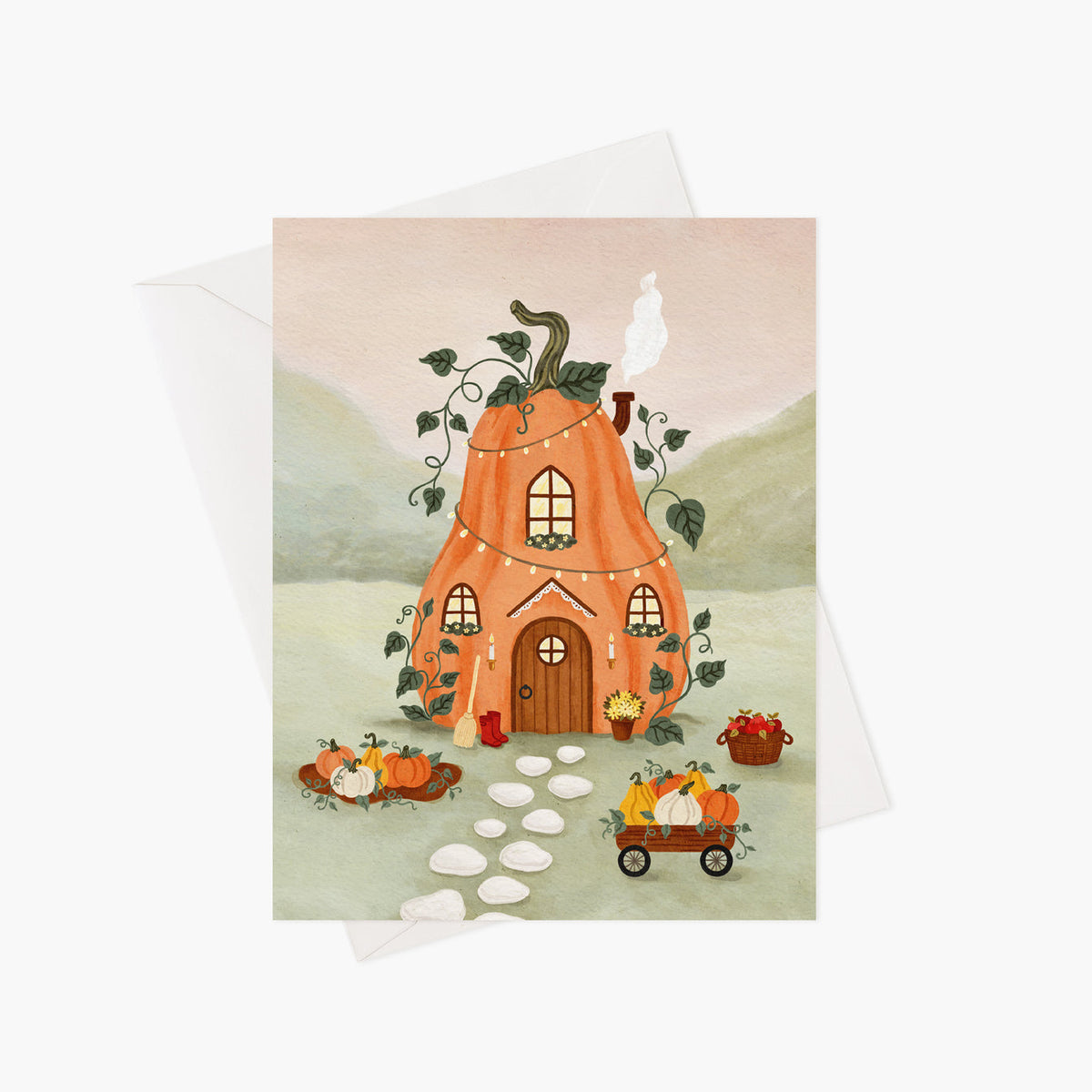 Carte De Souhait - Maison Citrouille
