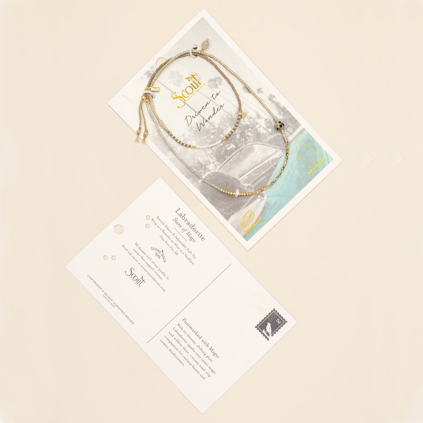 Bracelet 2 En 1 - Labradorite