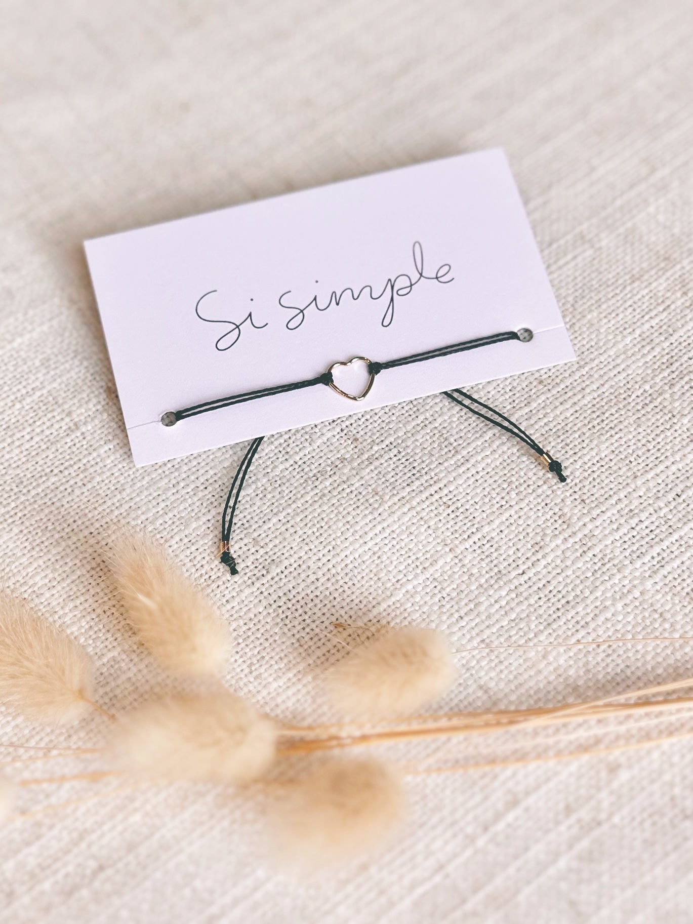 Bracelet Coeur - Noir & Or