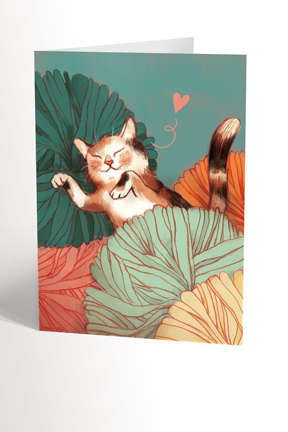 Carte De Souhait - Chat Endormi