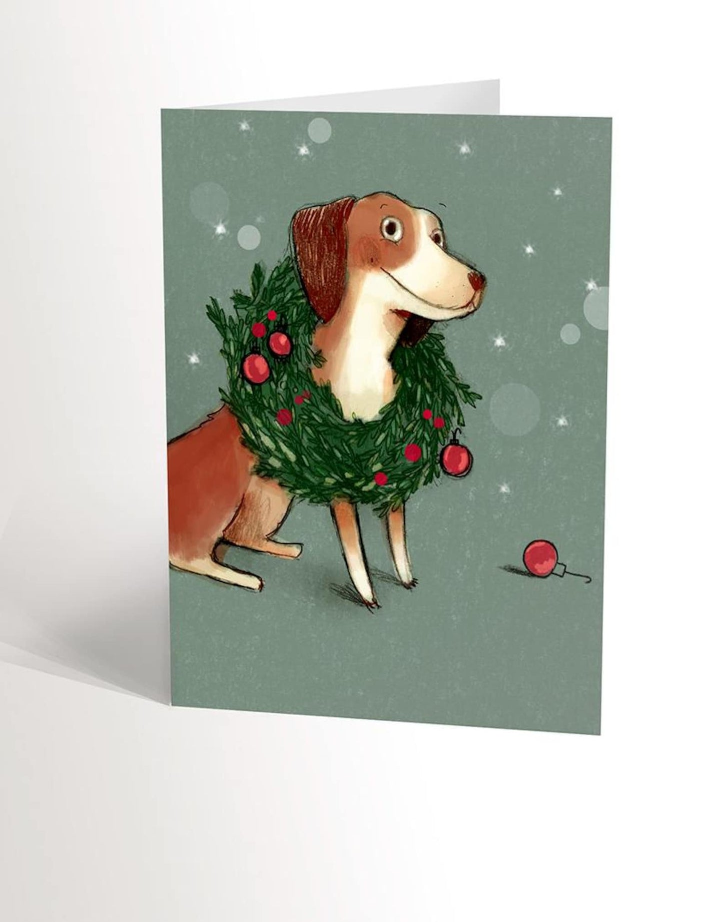 Carte De Noël - Chien Courroné