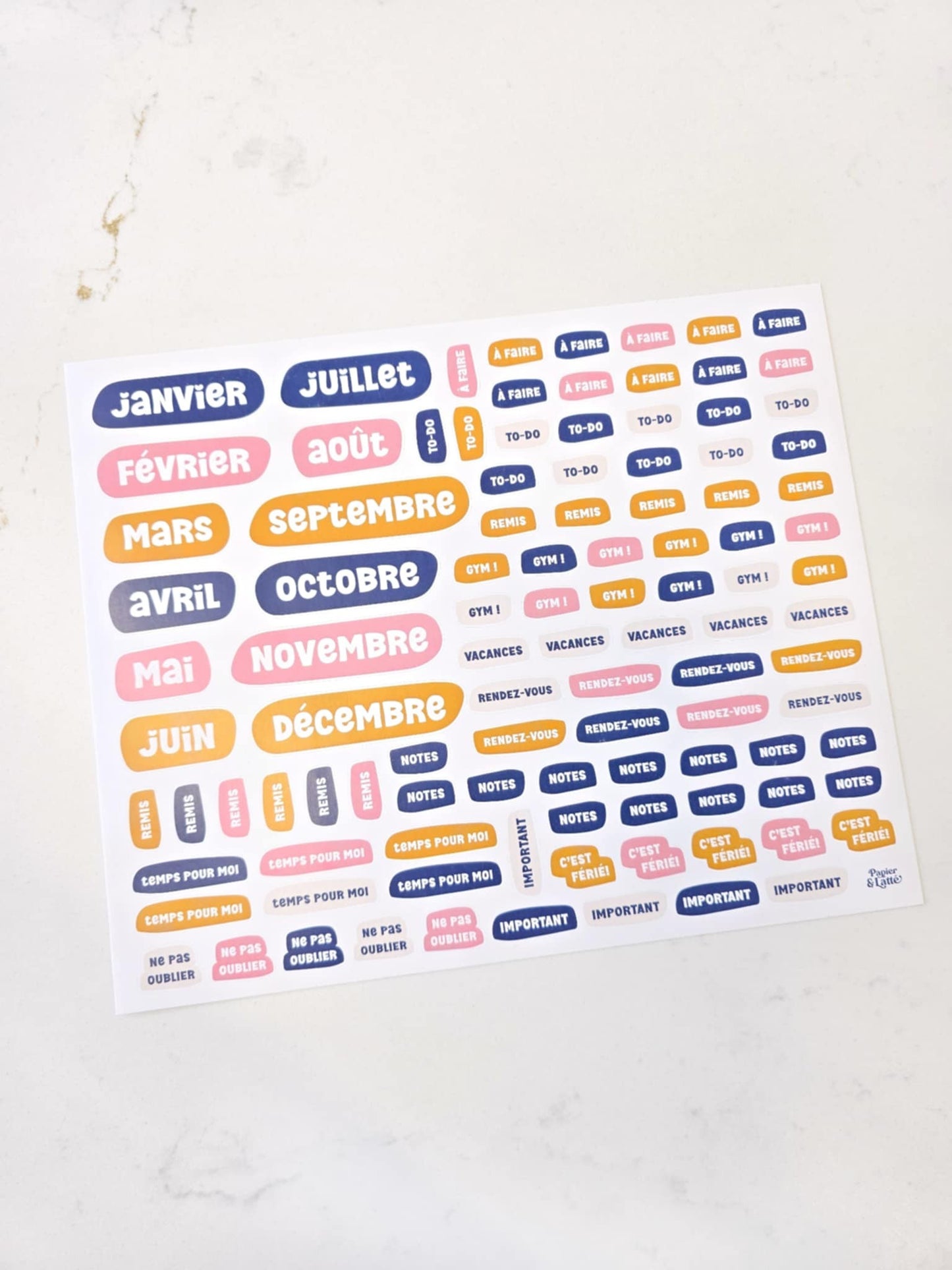 Autocollants - Mois & Mots Clés - 6ème Édition