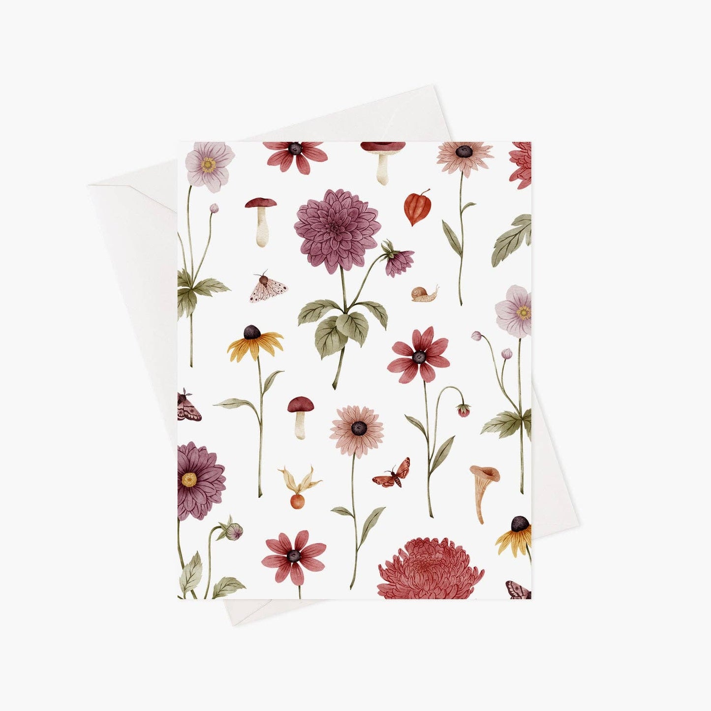 Carte De Souhait - Fleurs Automnales