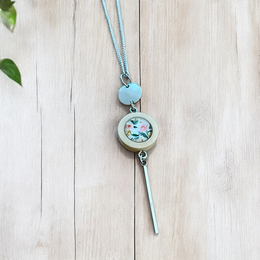 Collier - Fleuri & Bois