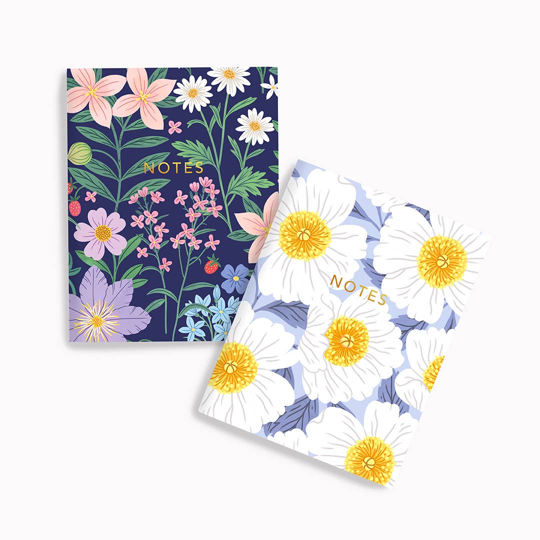Duo De Carnets De Poche - Willa Floral & Lilac Peonies