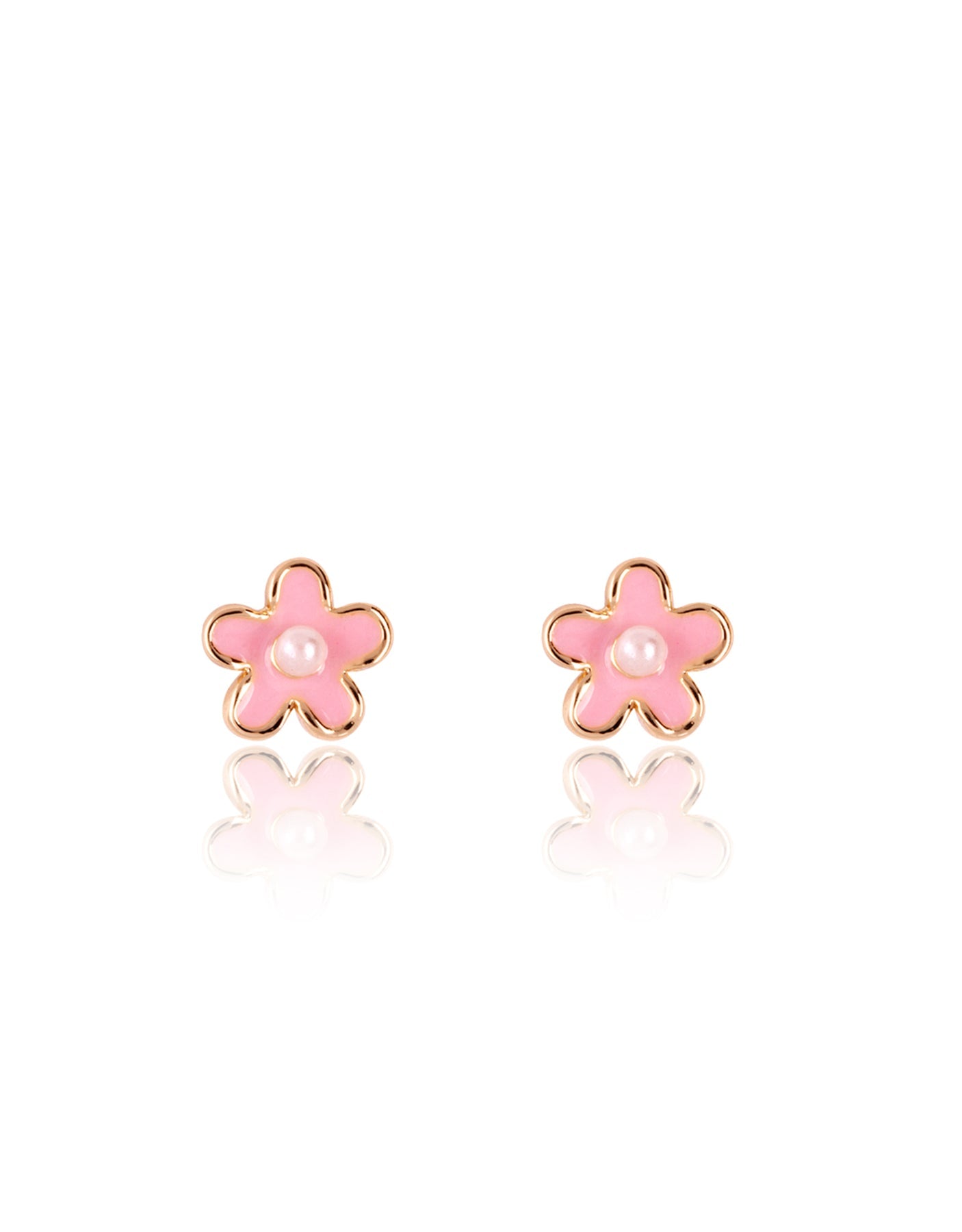 Boucles D'oreilles - Fleurs Roses