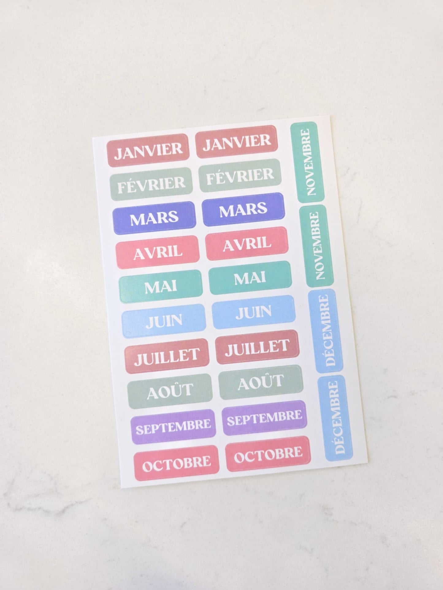 Autocollants - Mois - 5ème Édition