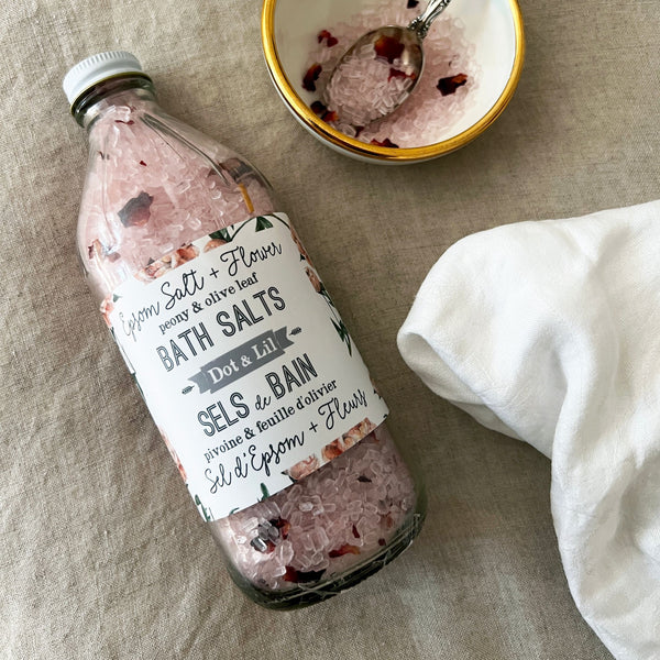 Sel De Bain - Pivoine & Feuille D’olivier