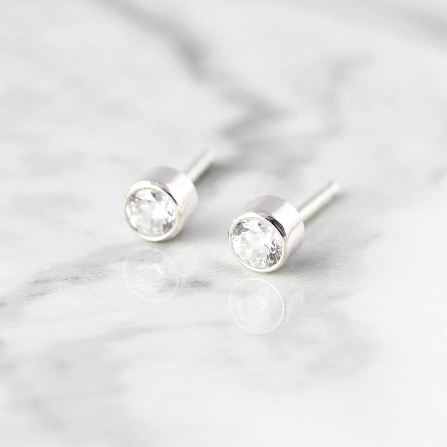 Boucles D’oreilles - Zircon Et Argent