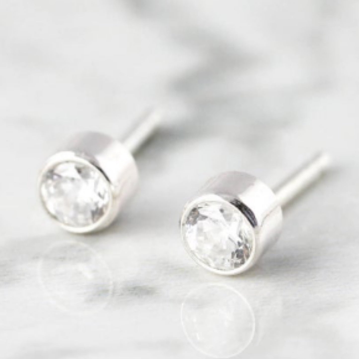 Boucles D’oreilles - Zircon Et Argent