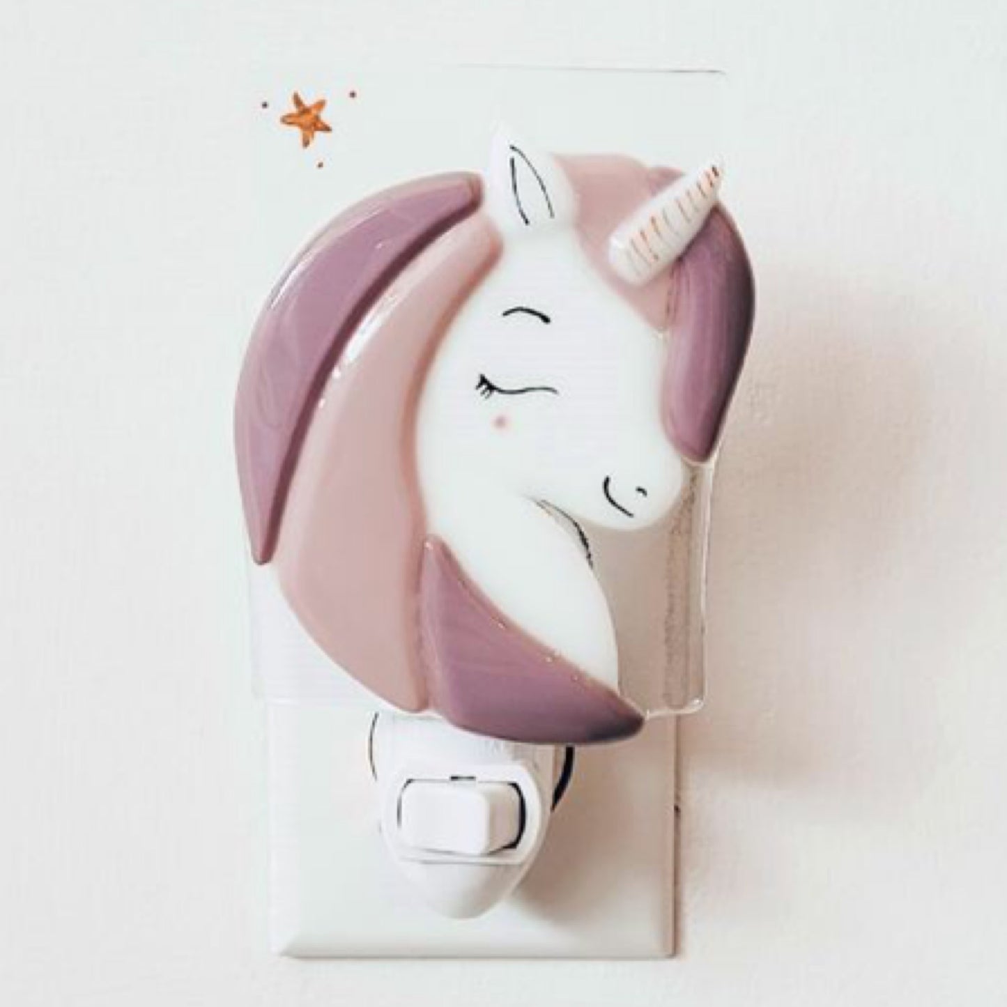 Veilleuse - Licorne - Rose