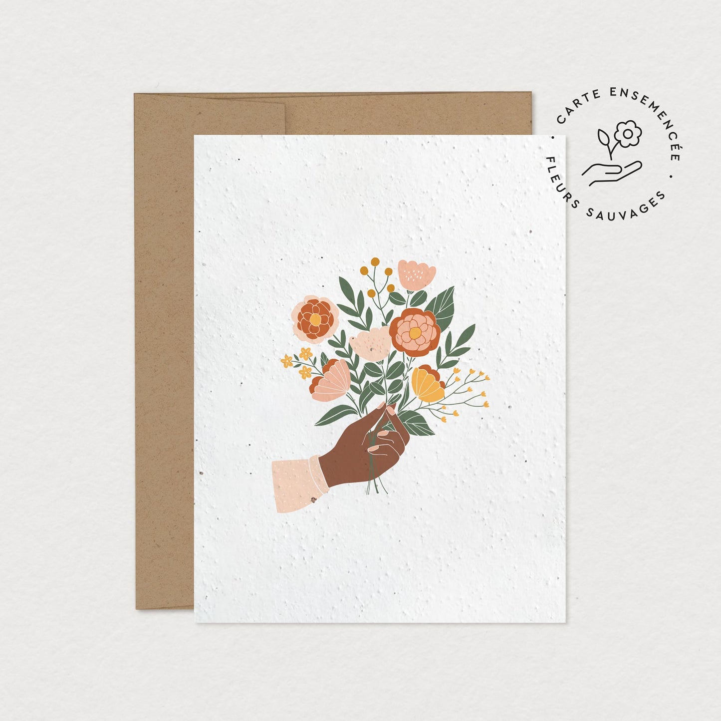 Carte De Souhait Ensemencée - Bouquet