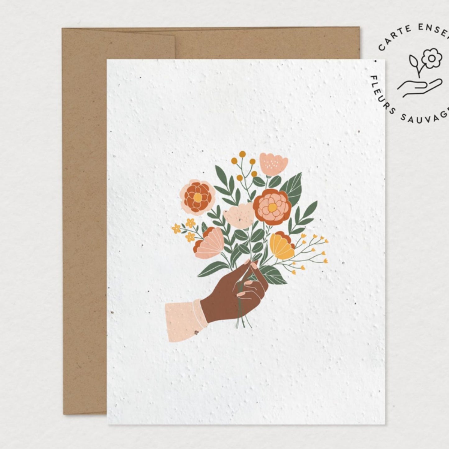 Carte De Souhait Ensemencée - Bouquet
