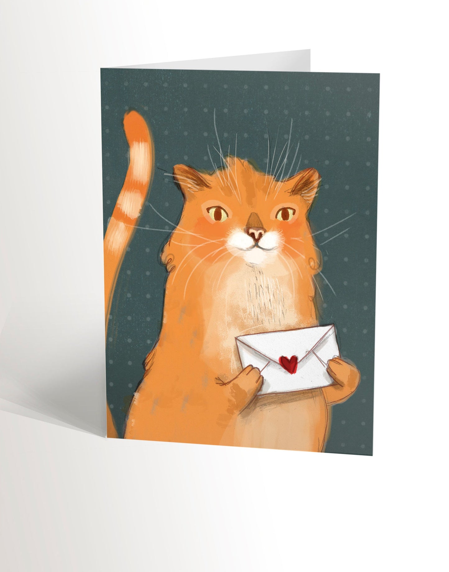 Carte De Souhait - Facteur Chat
