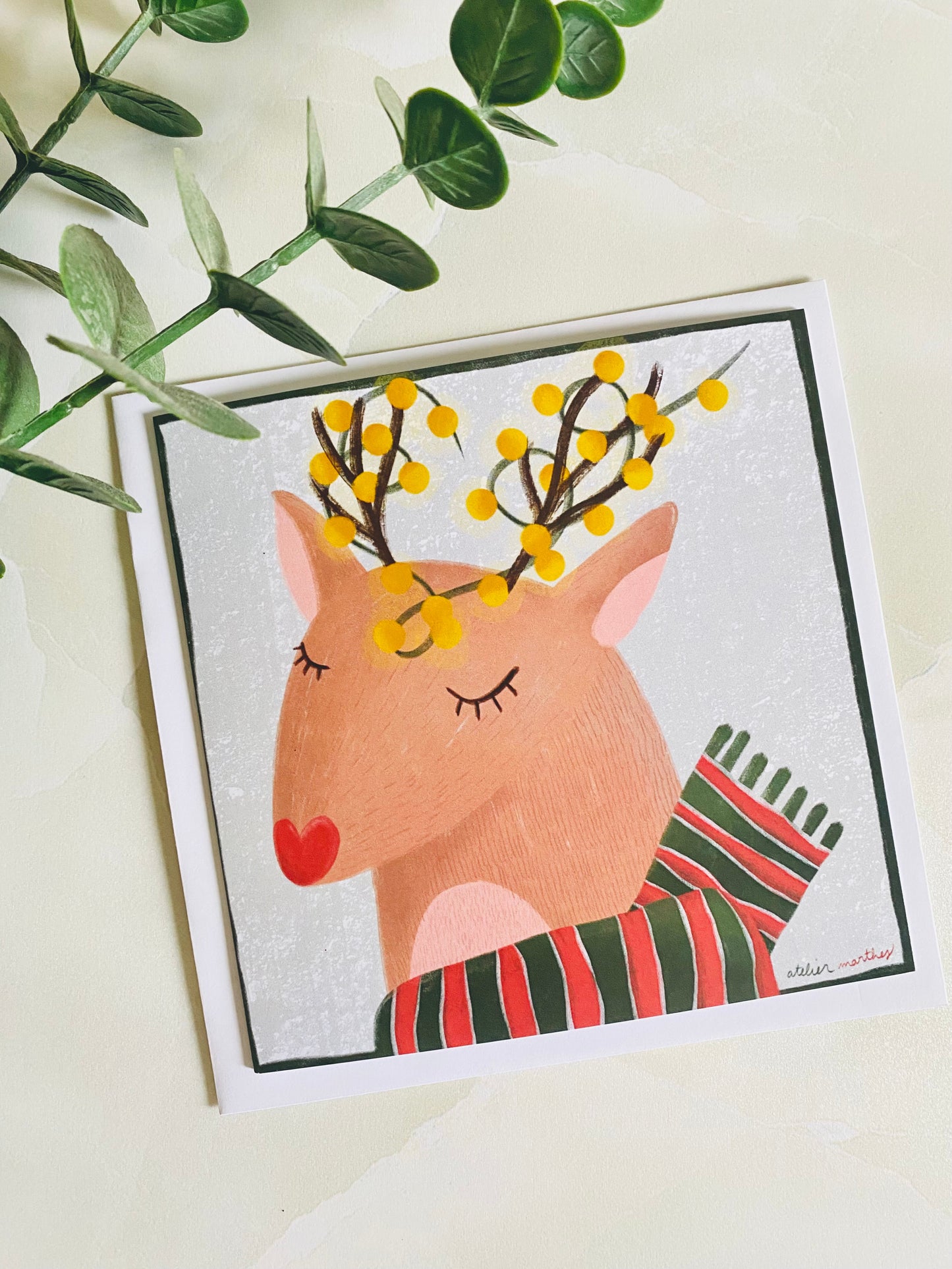 Carte De Noël - Cerf