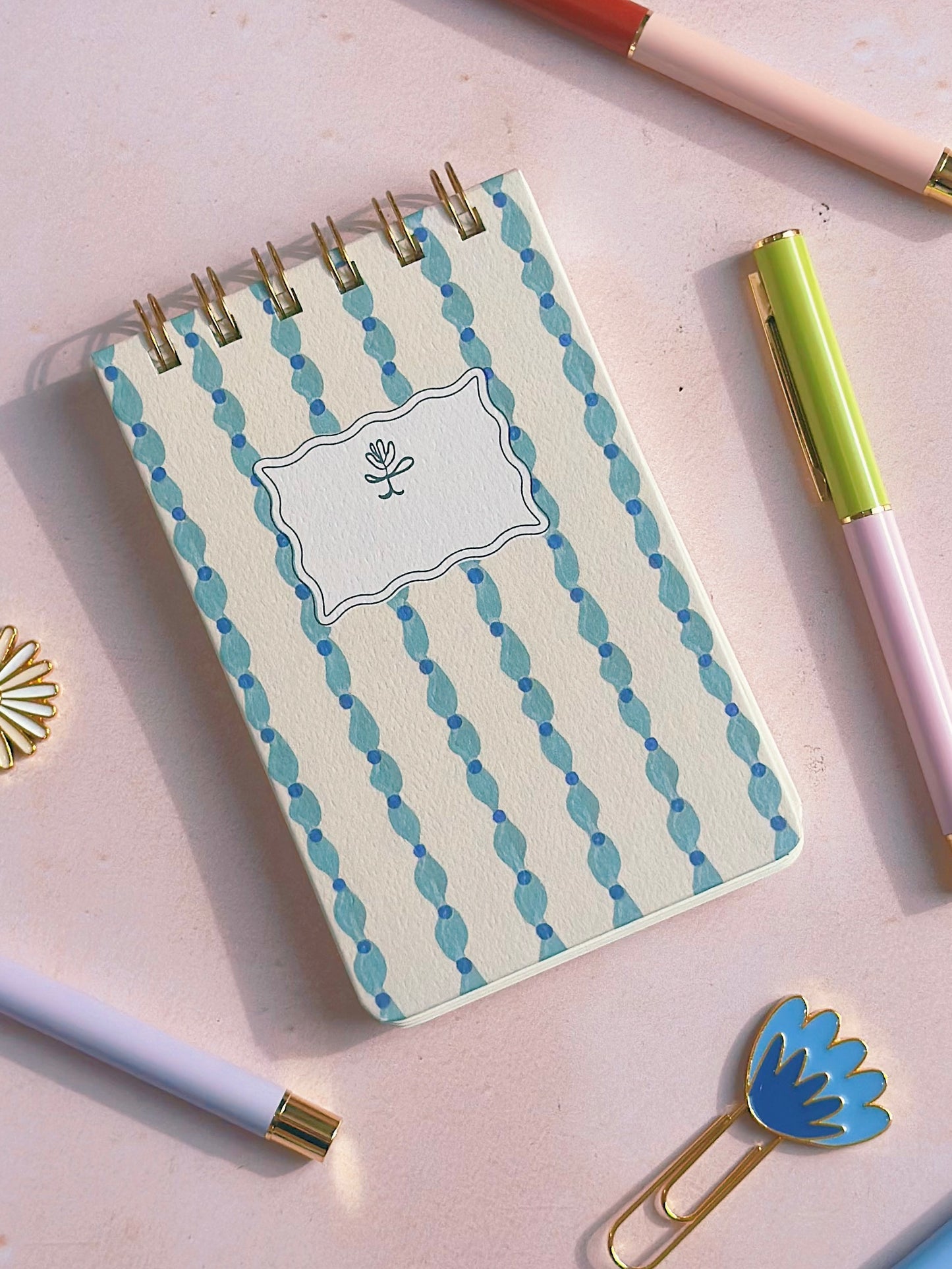 Pad De Notes - Beige & Bleu