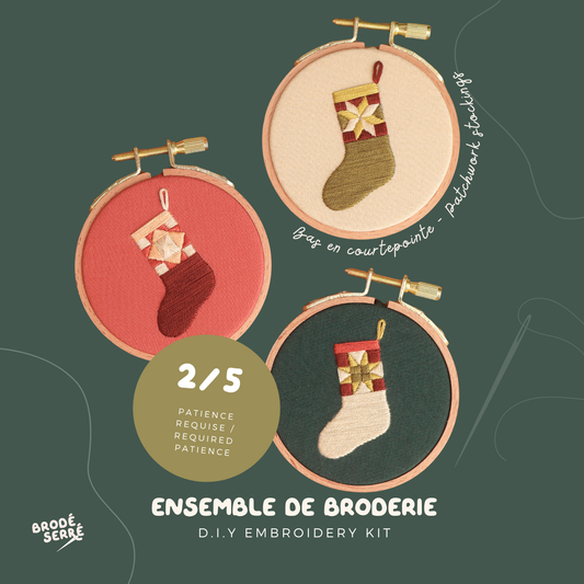 Kit De Broderie D.I.Y. - Trio Bas En Courtepointe