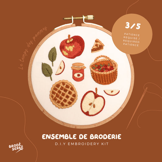 Kit De Broderie D.I.Y - Le Temps Des Pommes