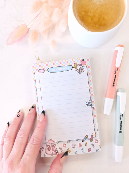 Bloc-notes - Organisation Scolaire