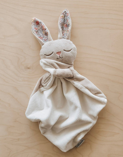Doudou Lapin - Beige Fleuri