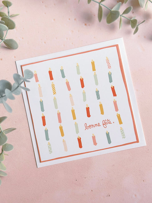 Carte De Souhait - Bougies