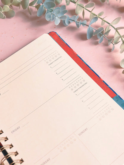 Agenda Non-daté - Fleurs Rétro