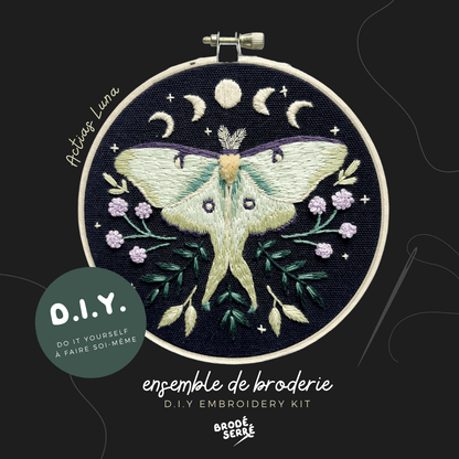 Kit De Broderie D.I.Y - Actias Luna