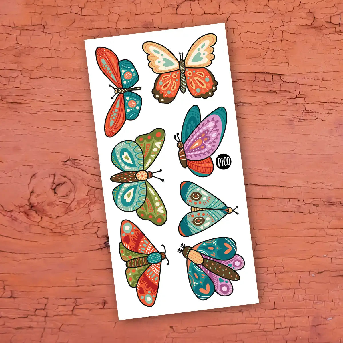 Tatouages Temporaires - Les Papillons Colorés
