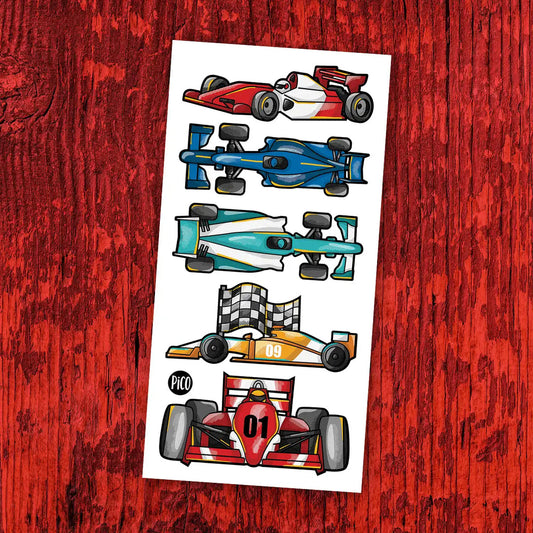 Tatouages Temporaires - La Course Automobile