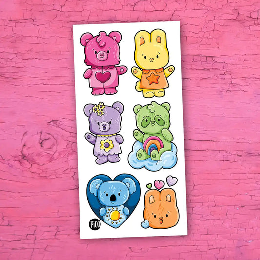 Tatouages Temporaires - Les Animaux Câlins