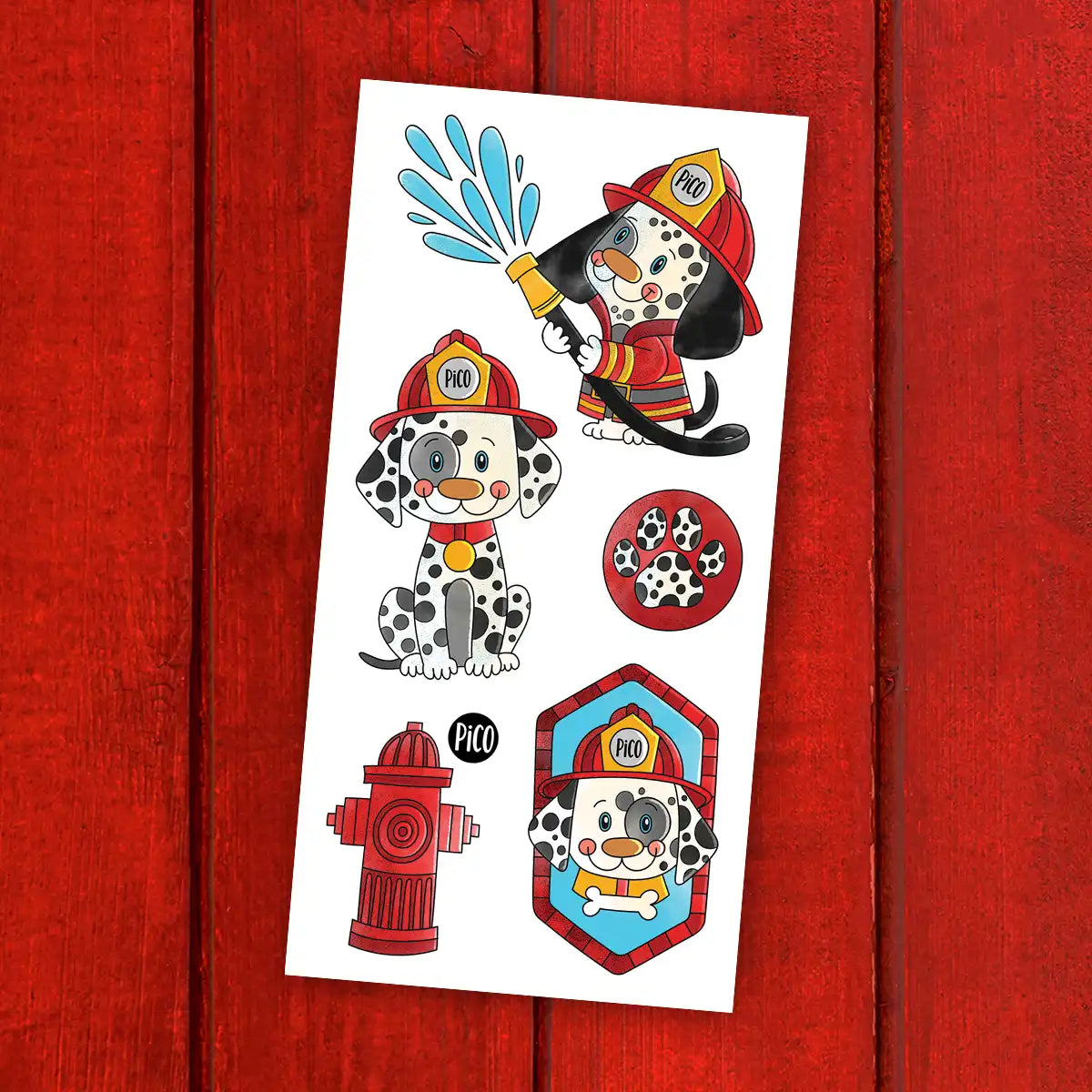 Tatouages Temporaires - PiCO Le Chien Pompier