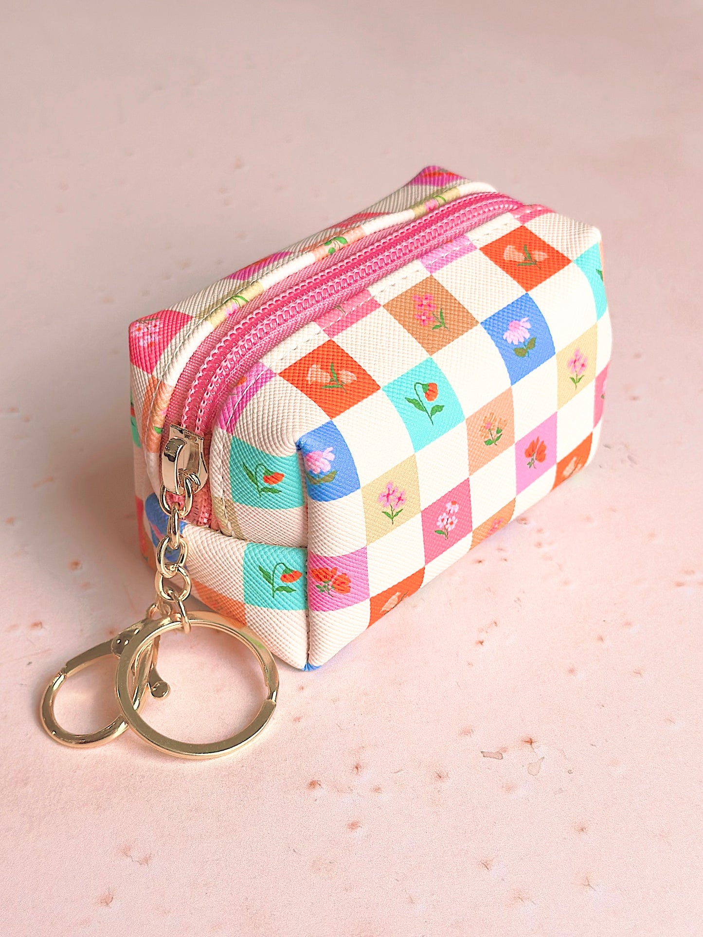 Porte-monnaie - Fleurs En Damier
